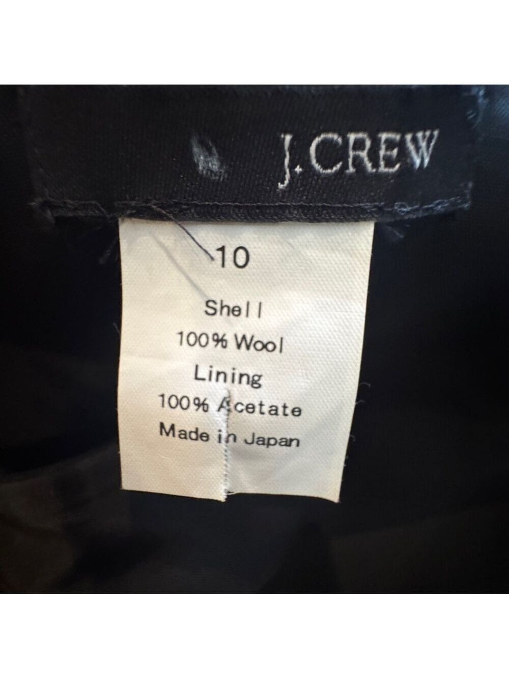 SOLD J.Crew 109% Wool Crepe Lined Black Dress with Slit Size 10 - Picture 10 of 15